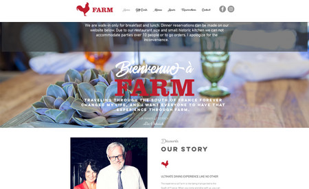 FARM in Palm Springs: FARM in Palm Springs contacted Michael Berger Creative to build their website.