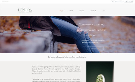 Lenora: This is an advanced website with a mobile layout and custom visual content. We worked on a full brand development foundation and created their custom logo.

We utilized the Adobe Creative Suite, Wix, and 1:1 strategy calls to finish the entire project in one week.