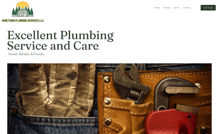 Hometown Plumbing: Created a new website for this startup business.