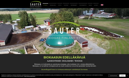 Sauter-Biogas finland: Biogas is local and renewable energy, which is produced e.g. from agricultural or municipal waste, other biodegradable waste or manure. Biogas is a safe form of energy, which can be utilized thoroughly.
​
Sauter Biogas Group is one of the most advanced company in bioenergy solution business. 

Sauter-Biogas Group is expanding their business around the Baltic Sea. We are goigg strong with them!