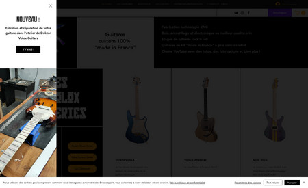 DoktoR Volox Guitars: Site e-commerce  Editor X - Doktor VoloX est un youtubeur concepteur de guitares électriques.
Référencement naturel
Velo code
