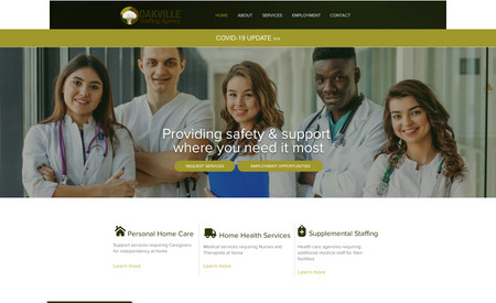 oakvillestaffingagy: Custom website with custom graphics and logo.