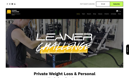 Leaner Challenge: New website for Leaner Now with subscriptions and booking features.