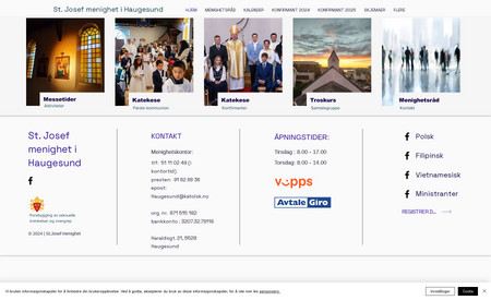  St. Josef menighet : Ux/Ui design, nettside utvikling