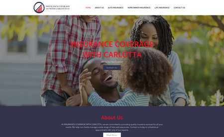 Insurance Coverage: Designed the complete website for the Insurance Coverage agency.