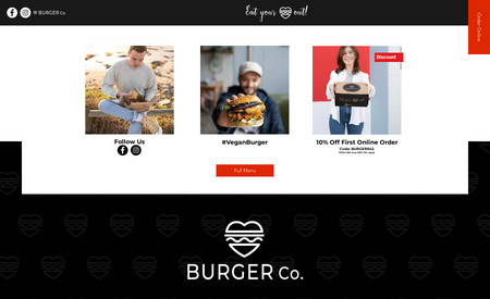 HART BURGER Co.: A local restaurant wanted to deliver burgers in their area. They asked for a one page website thats easy to place an order using an online ordering system.