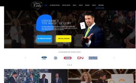Magic of Coby: On-going edits and upgrades to an existing website for a Canadian magician. 