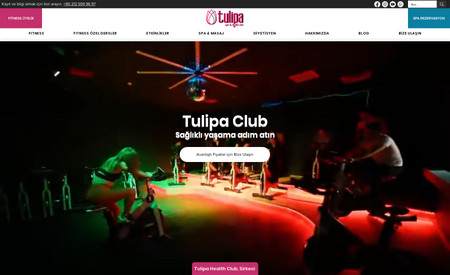 Tulipa Club: Web sitesi tamamen baştan tasarlanmış ve spa, fitness hizmetleri satışı için platform oluşturulmuştur.
