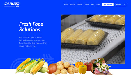 Caruso USA: A fresh new website was built for Caruso USA - a fresh food solution company in Cincinnati. The site has new dynamic content while staying professional and appealing to their business customer base. 