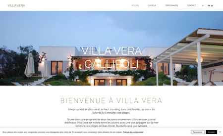 Villa Gallipoli: Réalisation intégrale du site avec sa version mobile.