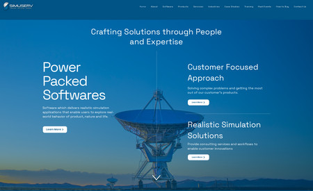 Simuserv: Transformed from an old website to a new design and latest features