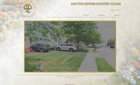 Dayton Center Country Club 2: Website designed and implemented for Homeowners Association located in Dayton, NJ - inclusive of information, calendar, and dues payment functionality.