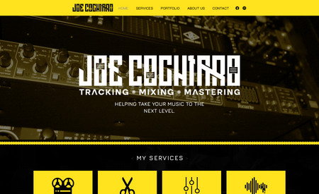 Joe Cochiaro Studio: Joe is a highly respected producer in the music scene that asked for my help building a cohesive, user friendly website to promote his services alongside a logo and branding elements.