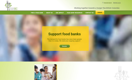 Food Banks BC: Advanced Website Redesign and Rebuild