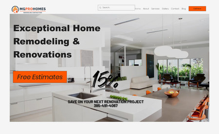 MGProHomes: This client needed a brand new website to showcase his renovation portfolio and business to big companies and homeowners. We went with a nice clean design and flow of his site. 