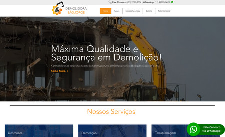 Demolidora São Jorge: Desenvolvimento de Website Corporativo.
