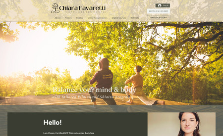 Chiara Favaretti: The client provides online Pilates classes and so wanted her website to give off a serene feeling which we definitely achieved.