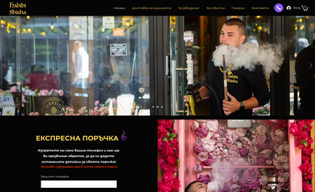 Habibi Shisha: A website about a company that provides shisha service in cafes and bars and also makes home deliveries.