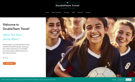 DoubleTeam Travel: New website development.