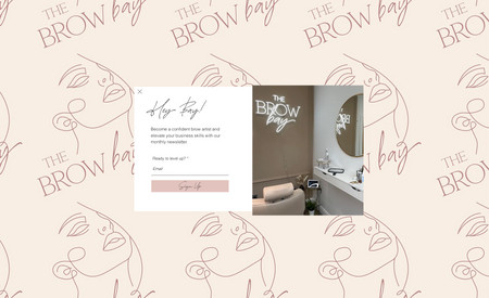 The Brow Bay: Wix website created for a leading eye brow specialist.