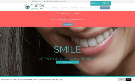 Website Design - Findon Dental Care: A new website for a dental client whose site was outdated and needed bringing into the modern world! We also created their logos
