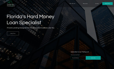 FL Hard Money: We designed the basic Wix site for a hard money lender located in Florida