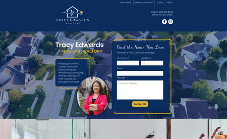 Tracy Edwards: Customized a template for a real estate agent.