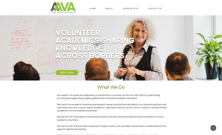 Aava: Logo & new website design for Australian Academic Volunteers Abroad.