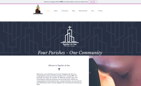 Together as One: Parishes web design