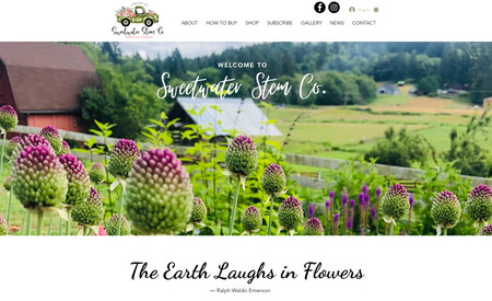 Sweetwater Stems: A new website and ecommerce store for a Sweetwater Stems Co., a flower farm in Gig Harbor, WA