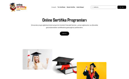 Online Sertifika: In this project, we completed the e-commerce site of a business owner who sells online training programs.