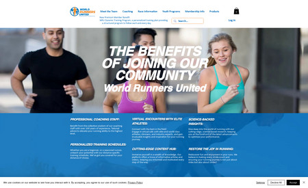 World Runners United: Custom coded solutions and design. Assistance with platform migration WordPress to Wix. Ongoing edits, maintenance, support and development work.
