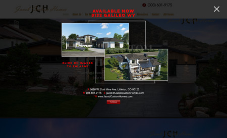 Jacob Custom Homes, LLC: This luxury custom home builder in Littleton, Colorado is building multi-million dollar homes with remarkable elegance and the utmost integrity.  This site was built by VV Creations to give this company a strong presence in the luxury home marketplace.  Since the launch of this website and strong SEO, this company has grown to dozens of new site visits per day.