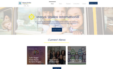 Manos Unidas Intl: We took Monos Unidas International's Wordpress website and migrated it to Wix so that they could more easily manage the website and set them up for future success. 