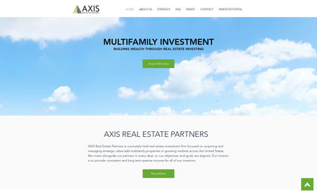 Axis Real Estate Partners: Axis Real Estate Partners needed a clean, classic site that would offer loads of conversion opportunities to collect leads.  Wixspace delivered that, plus a members-only platform that could feature confidential information.