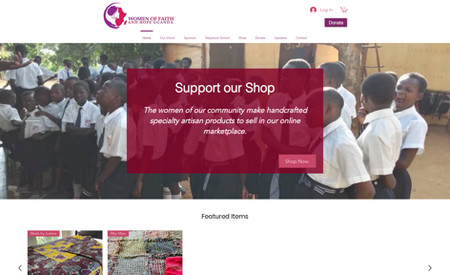 Women of Faith and Hope Uganda: Website Refresh, Website Maintenance, Do-It-Yourself Help, and email marketing projects