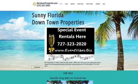 Abrahamsproperty: AbrahamsProperties.com is a property website for property rentals and properties for sale in Saint Petersburg, Florida.  If you need a rental property website we can create a custom and unique website just for your particular properties.