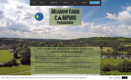 Meadow Farm Camping: Helped to create reservation system and Cookie settings.