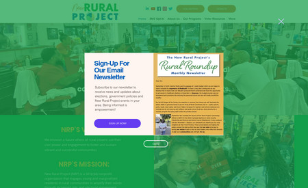 New Rural Project: A Non-profit website
