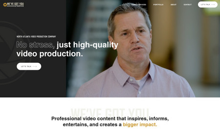 We've Got You Creative: Website for Video Production Company