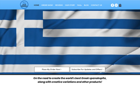 GREEK FOOD BRAND: Fully designed this website, Logo, and Brand theme for the Sarasota, FL famous Greek Food brand "Greek Triangles"