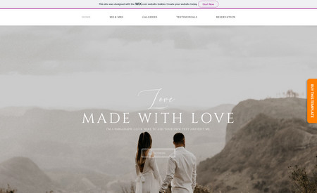 Wedding: ​Pre-built, Multi-purpose, Mobile ready Wix Templates for Business, Freelancers, Agencies and more. We offer the best wix templates, wix themes and wix layouts that are currently available. If you are looking for customizable Wix templates then you are at the right place.

You can choose any theme and customize it to fit your business or brand!  Every website is build mobile-friendly and accessible on any device.
