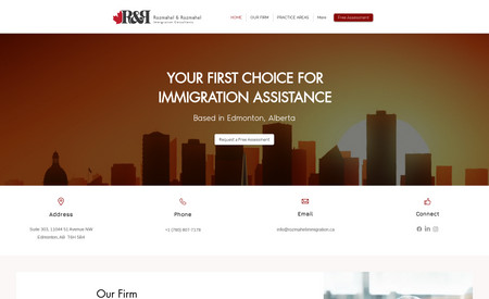 Rozmahel Immigration Consultants: Rozmahel & Rozmahel is an Edmonton-based immigration consultancy firm offering assistance to people looking to stay in Canada temporarily or permanently.