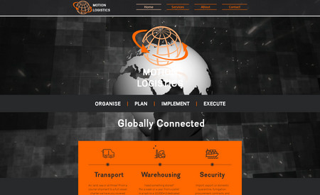 Motion Logistics: Design a basic site for an International logistics company.