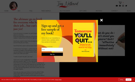Ines Nelband, Author: Author site - go check out her book "Tomorrow You'll Quit"