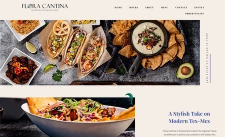 Flora Cantina Dallas: This brand-new restaurant in Dallas needed a fresh design that showcases their colorful food, and draws people in for food and drinks before and after local performances.