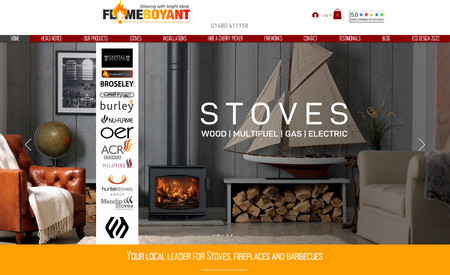 flameboyant: Custom website design with ongoing marketing for this supplier and installer of stoves, fires and barbecues