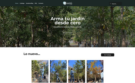 Vivero Antu: Sitio web de Vivero, donde se realizó diseño completo del sitio web