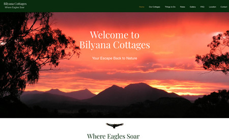 Bilyana Cottages: Designed and built website.