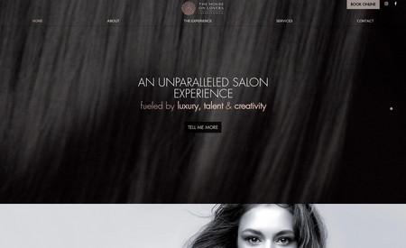 The House on Lovers: Edgy hair salon in Dallas, Texas with unique website design features.